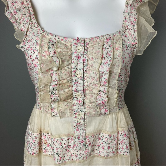 To Love Kuvaa Dress milkmaid fairy prairie apron small / extra small - Picture 4 of 14